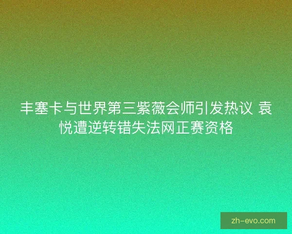 丰塞卡与世界第三紫薇会师引发热议 袁悦遭逆转错失法网正赛资格